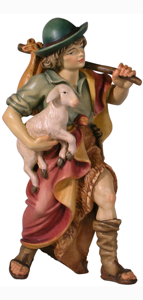 Shepherd boy with sheep