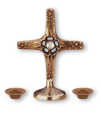 Stand Up Crucifix with Candle Holders