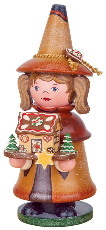 Smoker Figurine With Gingerbread House