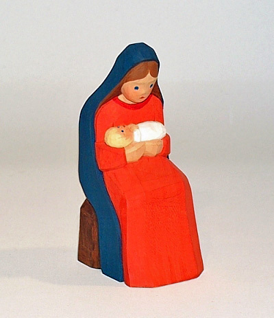 Maria mit Kind sitzend