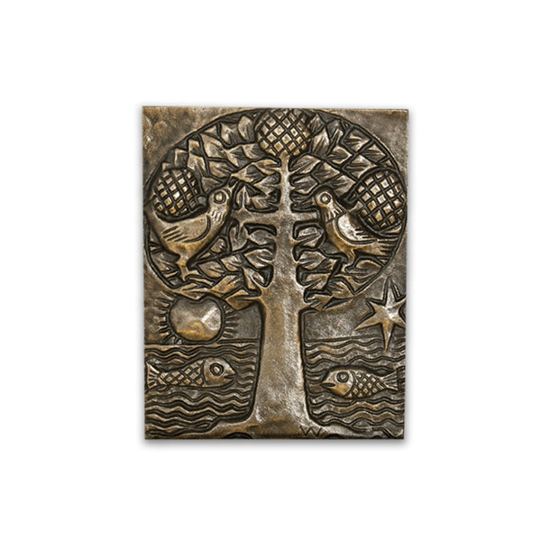 Bronzeplakette Lebensbaum klein