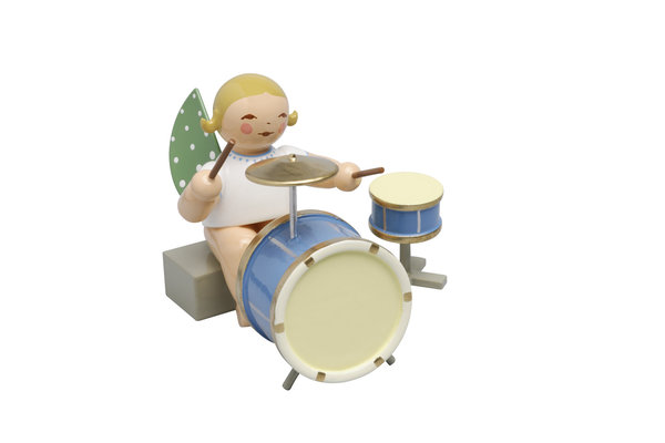 Engel am Schlagzeug sitzend
