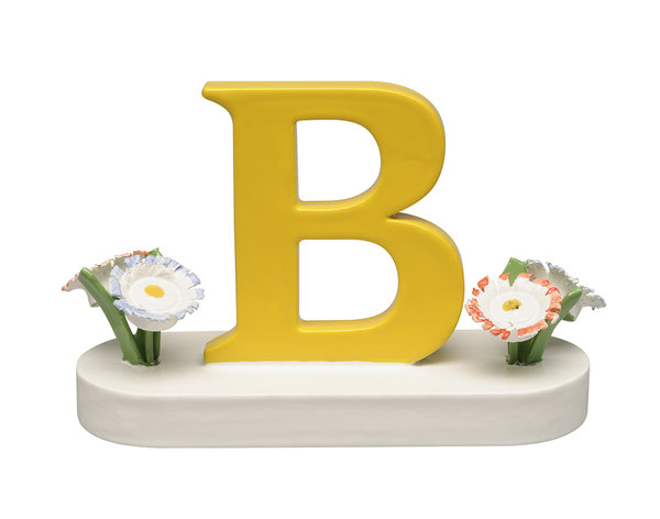 Buchstabe mit Blumen "B"