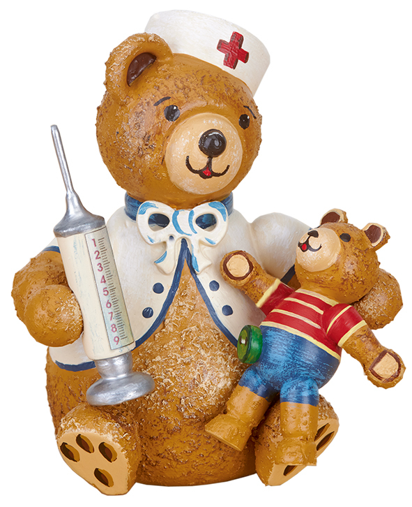 "Erste Hilfe" - Krankenschwester-Teddy mit Spritze