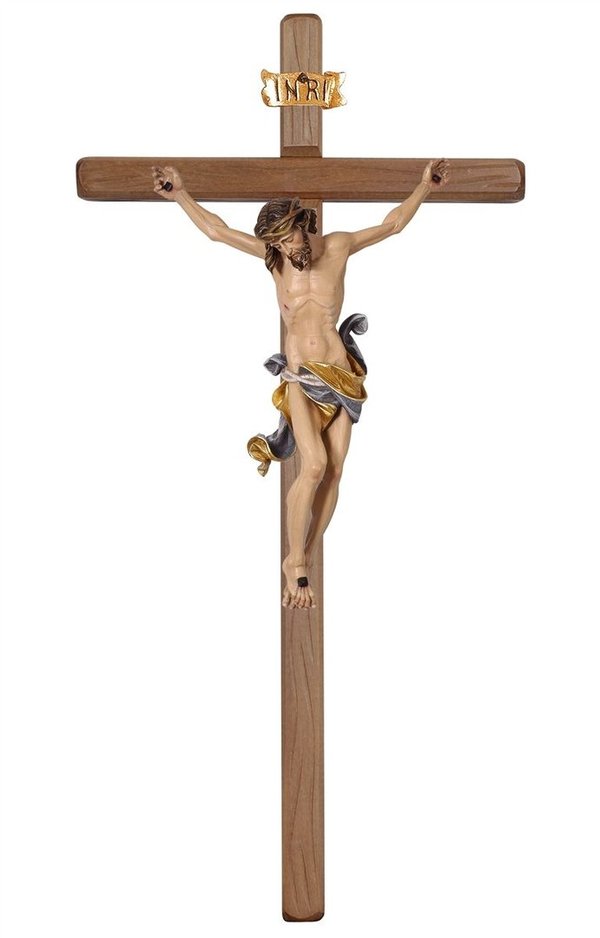 Christus "Leonardo" auf dunklem Holzkreuz