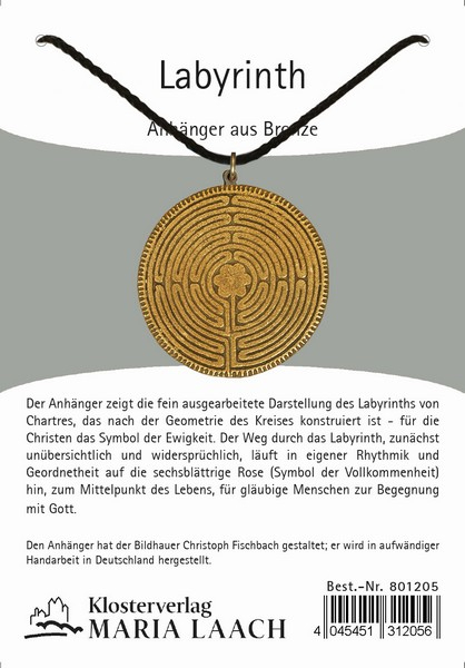 Halsanhänger Labyrinth Bronze