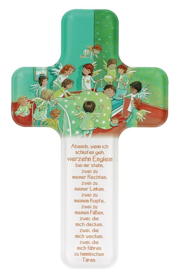 Acrylglas-Kinderkreuz "Vierzehn Englein"